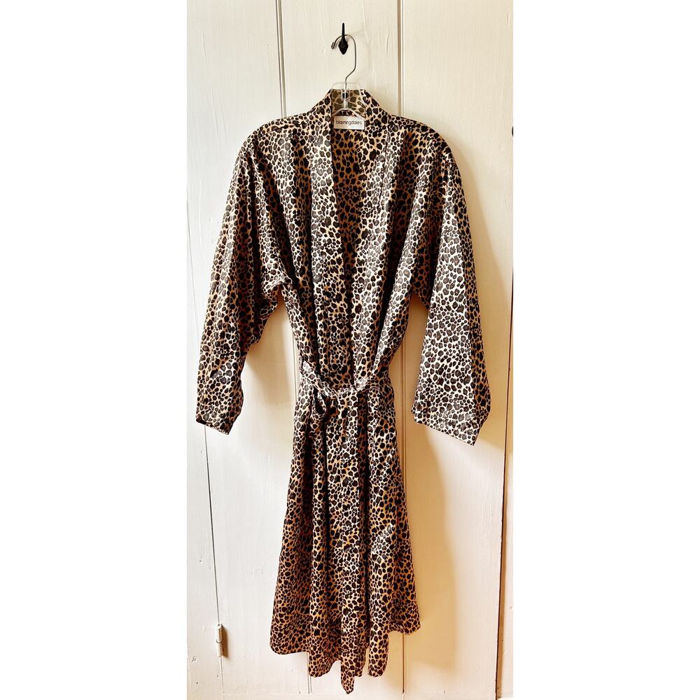 Bloomingdale's Leopard Print Robe One Size Long K… - image 6